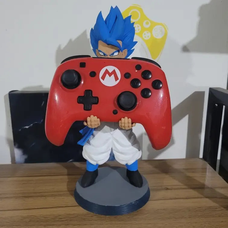 Soporte Control Play Xbox O Celular Gogeta Dragon Ball Super Azul